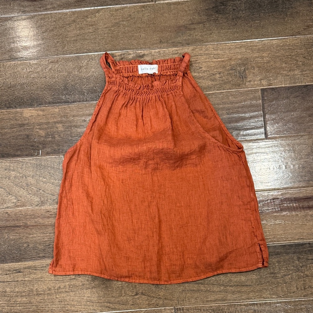 Bella Dahl EUC Burnt Orange Sleeveless Tank Top